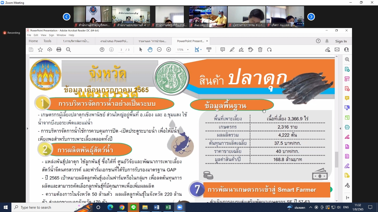 title - ผู้ตรวจราชการกรม ร่วมประชุมตรวจติดตามความก้าวหน้า ผลการดำเนินงานตามแผนการตรวจราชการและการขับเคลื่อนแบบบูรณาการ ในพื้นที่ของผู้ตรวจราชการกระทรวงเกษตรและสหกรณ์ ประจำปีงบประมาณ พ.ศ. 2565 รอบที่ 2 ของจังหวัดนครสวรรค์ ผ่านระบบการประชุมทางไกลออนไลน์ Application Zoom